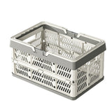 Collapsible Shopping Basket with Handles for Camping Shopping Gray
