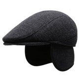 Men's Wool Flat Cap Retro Golf Driving Hat