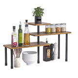 3 Tier Moveable Corner Shelf Organizer for Kitchen Bathroom Brown