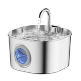 USB 2.2L Stainless Steel Pet Water Fountain for Cats & Small Dogs Style 1