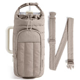 Water Bottle Holder Crossbody Bag with Strap Gym Accessories Camel