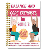 Chair Yoga 30 Day Spiral Book with Illustrated Seated Pose Guide Pink