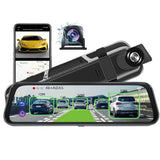 10 Inch 4K Dual Dashcam Front Rear Camera for Car
