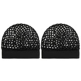 2 PCS Rolled Edge Crochet Mesh Sleep Hair Bonnet Caps