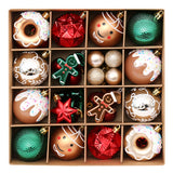 42-Piece Christmas Tree Ornament Set Holiday Hanging Decorations for Home Style 1