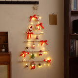 Glowing Wall-Mounted Christmas Tree with Lights Perfect for Small Spaces