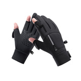 Winter Warm Gloves Water-Resistant Touch Screen Gloves for Cycling Fishing Skiing Hiking Travel Black