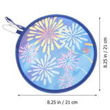 4Pcs Set Foldable Cute Fans Portable Small Round Handheld Polyester Fans