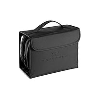 PU Leather Multifunctional Toiletry Bag Hanging Travel Organizer Makeup Cosmetic Case Black