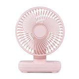 4-Speed Air Circulator Desk Fan Rechargeable Quiet Table Fan for Home Office Dorm Pink