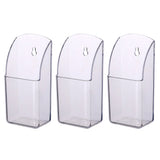 3 PCS TV Remote Control Holder Wall Mount Clear Acrylic Organizer Stand Box Storage