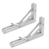 2Pcs 90 Degree Folding Shelf Brackets Shelf White
