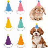 Pet Plush Toy Birthday Party Hat with Adjustable Elastic Photo Prop