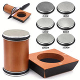 Four Angle Knife Sharpener Kit Rolling with 6 Diamond Discs Angle Guide Brown