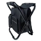Portable Cooler Folding Stool Fishing Chair Multi-Function Outdoor Seat Black