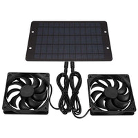 Portable Exhaust Fan Set Solar Panel Powered Ventilator Fan for Outdoor Pet House