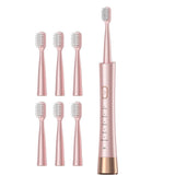 Electric Toothbrush for Adults – Sonic Toothbrush with 6 Brush Heads and Smart Timer Pink
