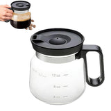 16 Oz Glass Coffee Mug with Lid – Coffee Pot Style Cup