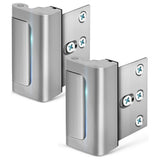 2 PCS Door Reinforcement Lock Home Security Door Locks Silver