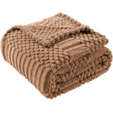 Soft & Fluffy Fleece Throw Blanket Perfect for Sofa Couch Chair Bed Living Room & Bedroom Brown