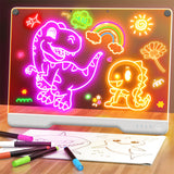 7 Light Modes Acrylic Writing Tablet Set Rechargeable LED Drawing Board with Adjustable Stand White