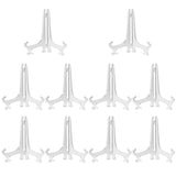 10 PCS Clear Adjustable Plate Display Easel Stands