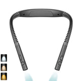 LED Book Light Adjustable Brightness Neck Reading Light Black