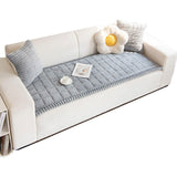 Dog Couch Cover Washable Fuzzy Pet Cushion Light Gray