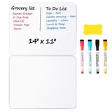 Magnetized Dry Erase Board Sheet Set for Fridge Erasable Refrigerator Whiteboard