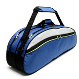Badminton Racket Bag Holds 4-6 with Shoe Compartment Shoulder Strap Blue