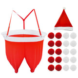 Santa Pants Toss Game Christmas Yard Game with 20 Plush Balls Hat