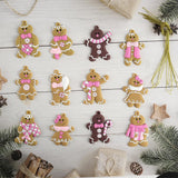 12PCS Gingerbread Man Christmas Decorations – Hanging Pendants for Christmas Tree