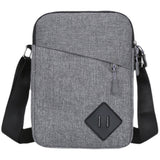 Men's Oxford Crossbody Shoulder Bag – Adjustable Strap Multi-Pocket Messenger Bag Gray