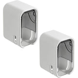 2PCS Wall-Mounted Toothbrush Holders with Cover Shower Tooth Brush Storage Grey