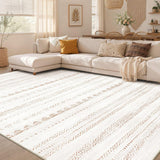 Bohemian Rug Soft Machine Washable for Bedroom Under Dining Table Home Office Beige