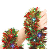 5M Christmas Garland with String Lights Hanging Tinsel Decoration for Xmas Tree