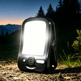 USB Cap Solar Light with 60 LEDs 3 Dimming Modes Easy Installation for Awning Camper Black