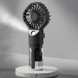 Handheld Misting Fan – Portable Rechargeable Spray Cooling Fan for Home & Office Black