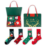 4 Pairs of Christmas Socks Funny Cotton Socks Style 1