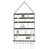 6 Tier Earring Holder Wall Mounted Hanging Earring Organize for Stud Hoop Dangle Earrings Necklace