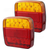 2 PCS 12V LED Trailer Tail Lights with Brake Turn and Tail Functions