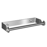 Under-Cabinet Stainless Steel Paper Towel Holder Wall-Mount Rack Organizer Silver