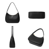 Women Shoulder Bag Elegant Feminine Mini Handbags with Zipper Closure Black