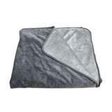 Water-Resistant Blanket Reversible Soft Flannel Blanket for Bed Sofa Camping Dark Gray and Light Gray