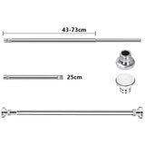 Extendable Shower Curtain Rod Adjustable Tension Pole for Kitchen Cupboard Bathroom Window