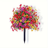 Artificial Topiary Ball Flowers Plant UV Resistant For Outdoors Planters Spring Decoration