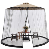 Universal Patio Umbrella Mosquito Net Easy Install Bug Screen for Outdoor