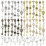 100 PCS Vintage Charms Mixed Antique Style Bronze Brass for Pendant DIY Jewelry Making