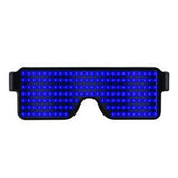 LED Light Up Glasses with 10 Dynamic Patterns for Party and Rave Blue