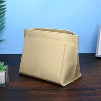 Felt Purse Insert Organizer Interior Zipper Storage Bag for Handbag Tote Bag Insert Bag Beige